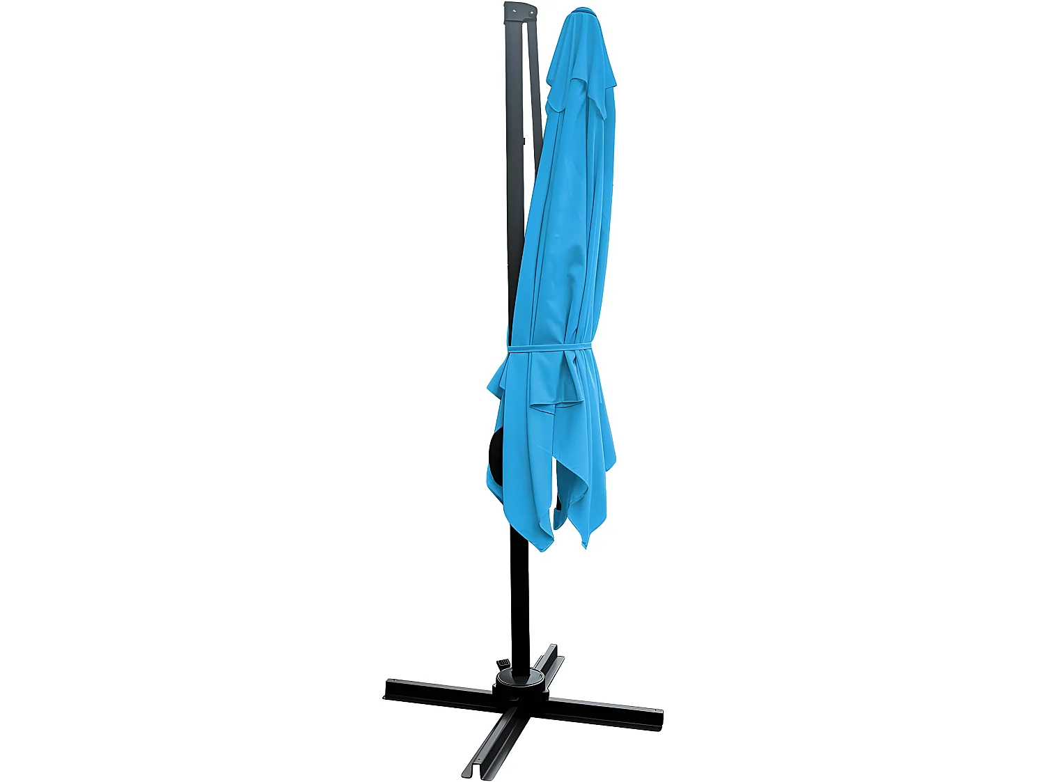 Parasol jardin déporté "Soleil" - 2.5 x 2.5 m - Bleu