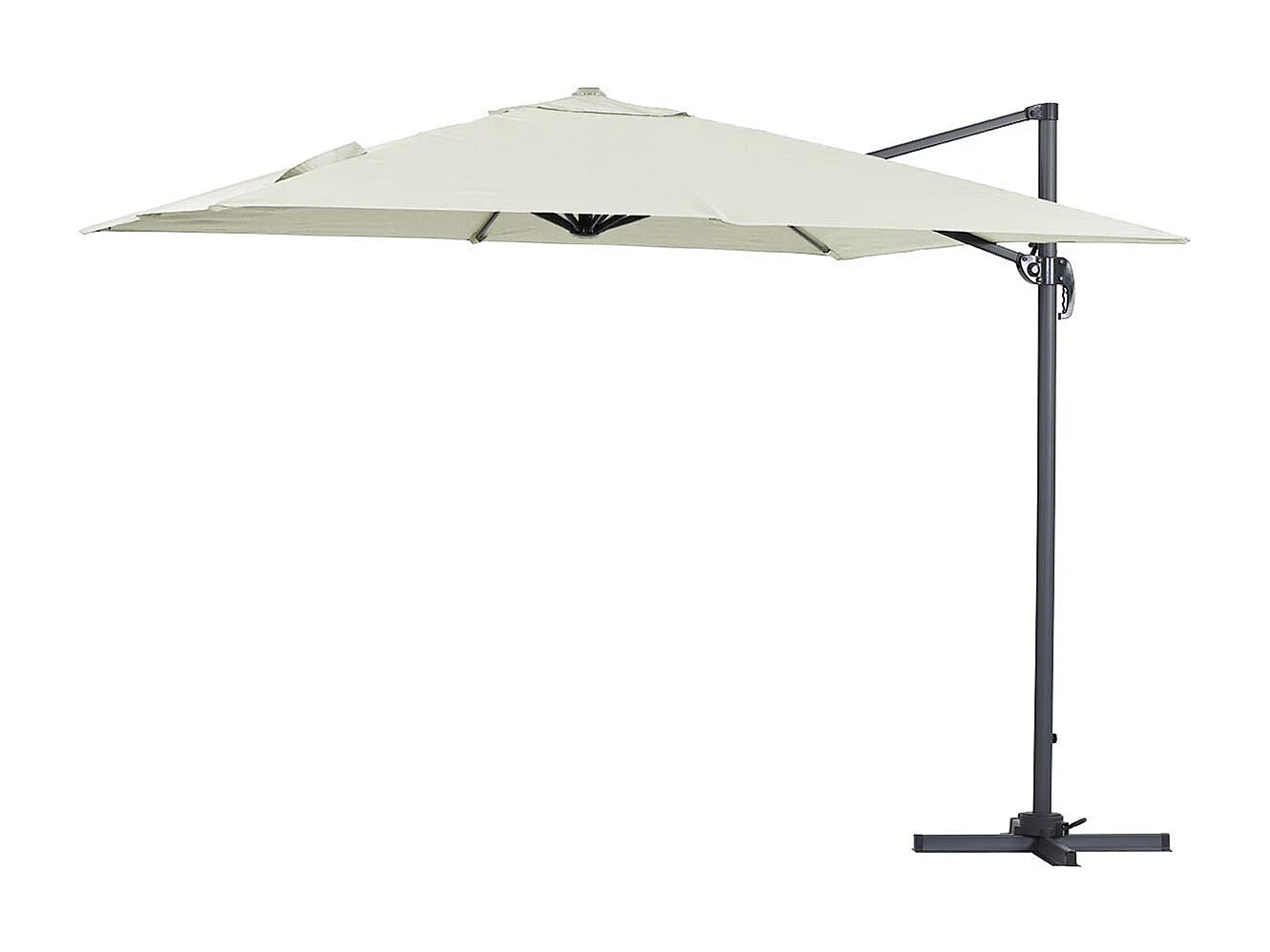 Parasol déporté "Sun 3" - 3 x 3 m - Ecru