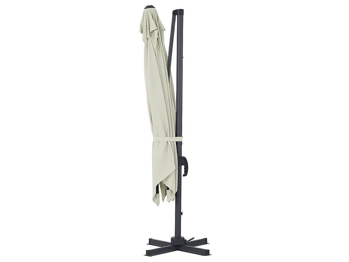 Parasol vrijhangend tuin zweefparasol "Sun 3" - 3 x 3 m - Ecru