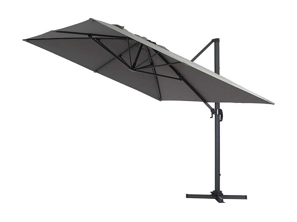 Parasol déporté "Sun 4" - 3 x 4 m - Gris