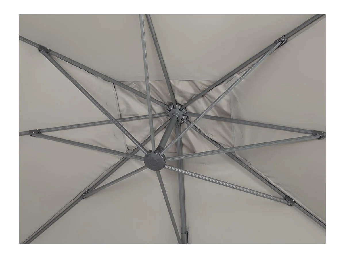 Parasol déporté "Sun 4" - 3 x 4 m - Gris