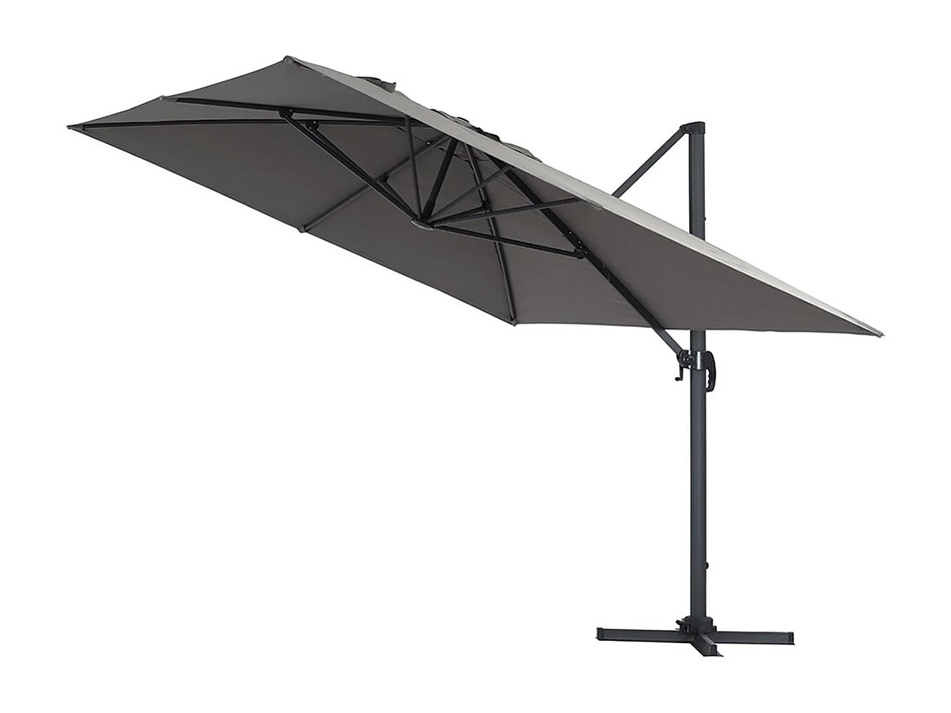 Parasol déporté "Sun 4" - 3 x 4 m - Gris