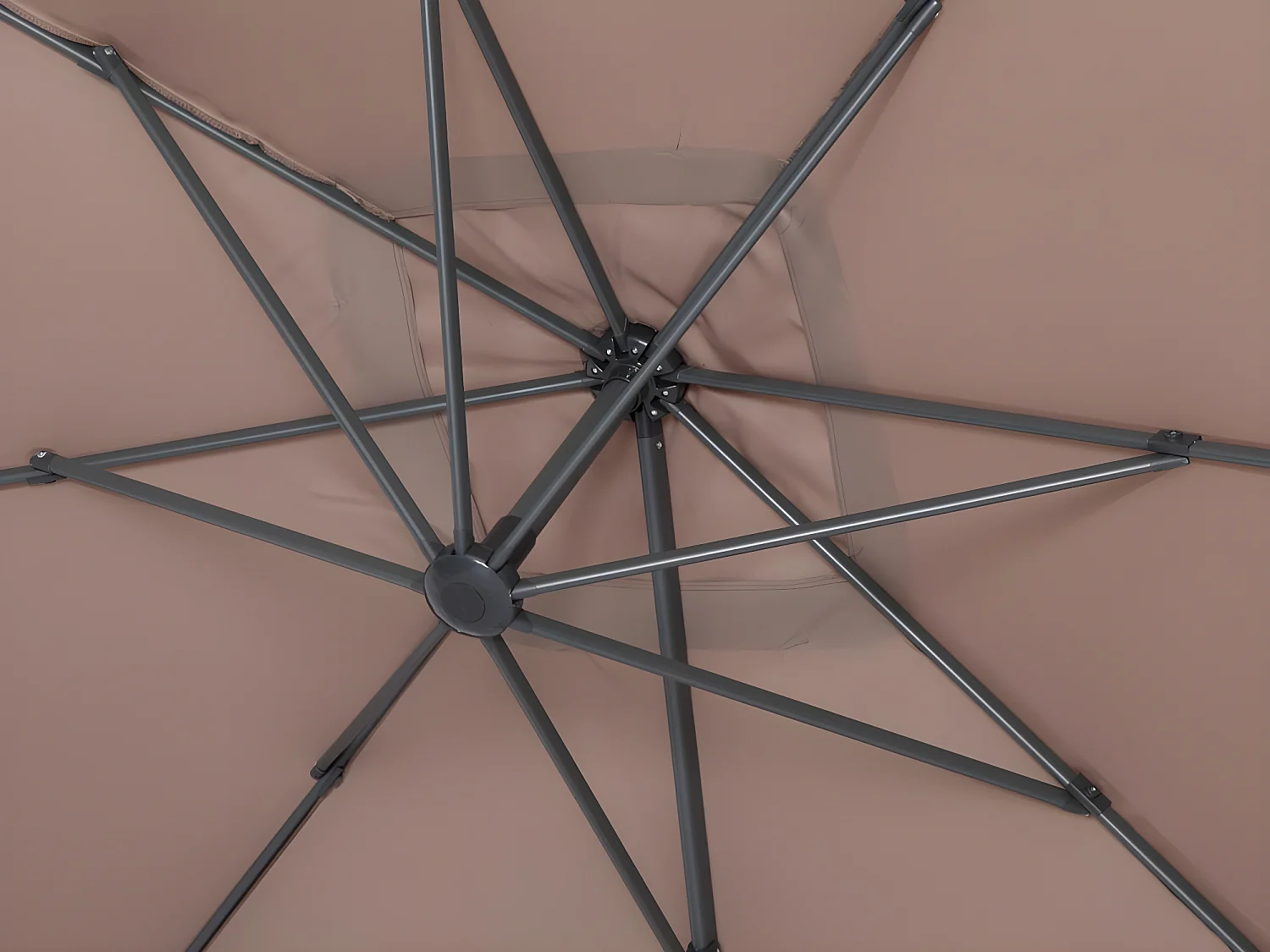 Guarda-sol deslocado de alumínio "Sun 4" retangular 3x4m taupe para jardim e terraço