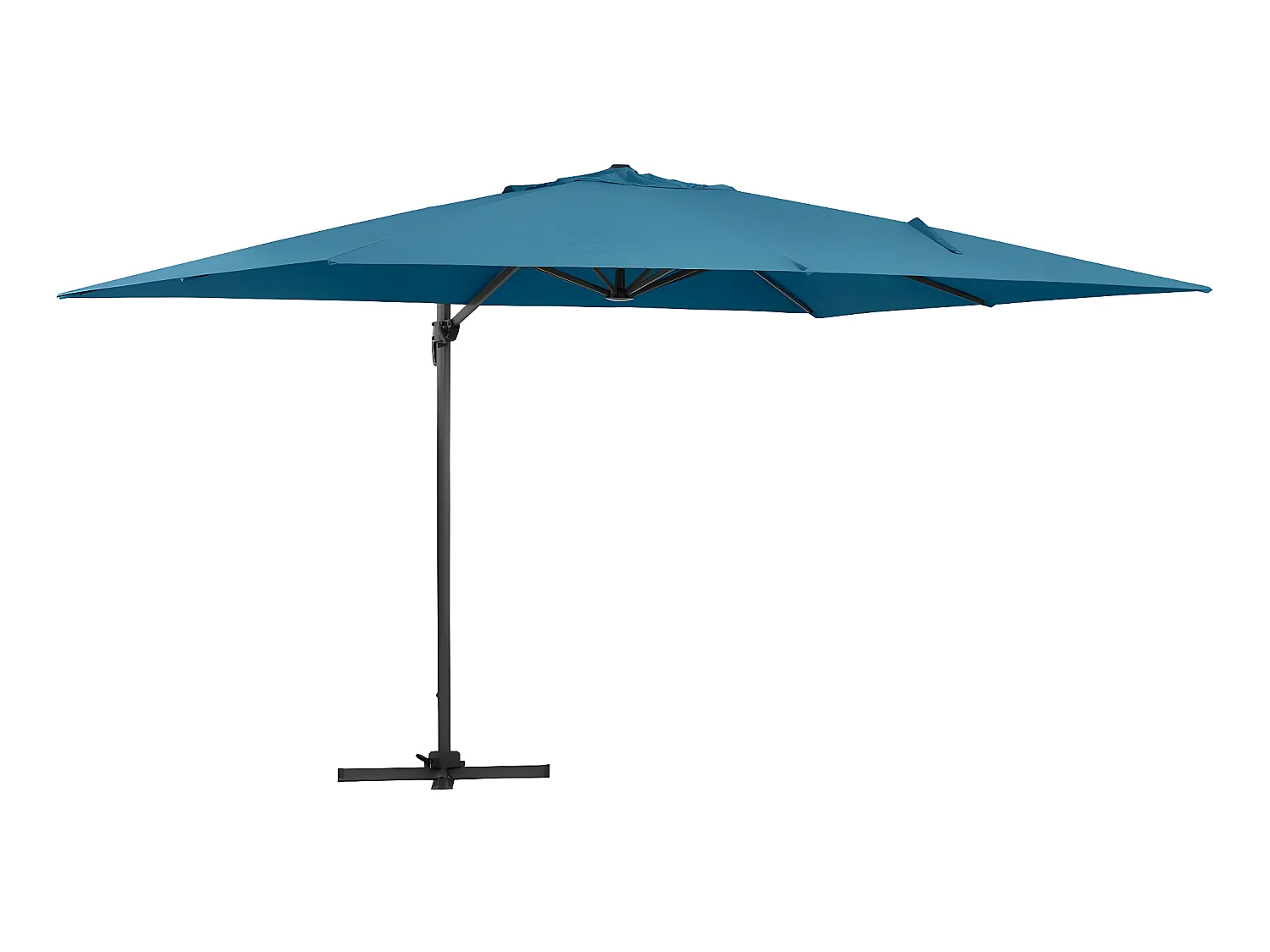 Parasol Lateral de jardín en aluminio - Sun 4- Rectangular- 3 x 4 m - Azul- lastre incluido