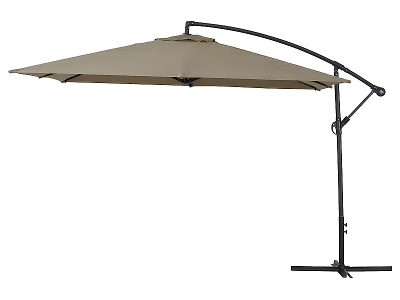 Aluminium zweefparasol "Ilios 3" - 3 x 3 m - Taupe