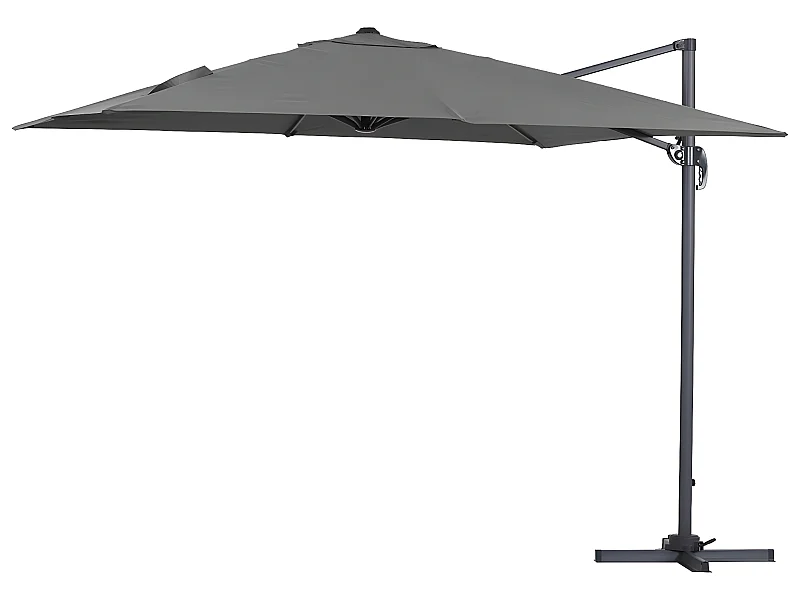 Tuinparasol Sun 3 met aluminium frame en anti-UV polyester doek - 3 x 3 m - Grijs