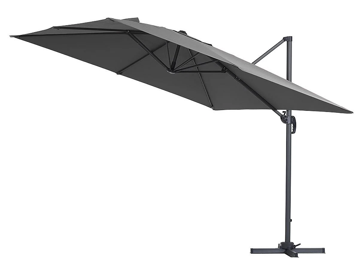 Parasol vrijhangend tuin zweefparasol "Sun 3" - 3 x 3 m - Grijs