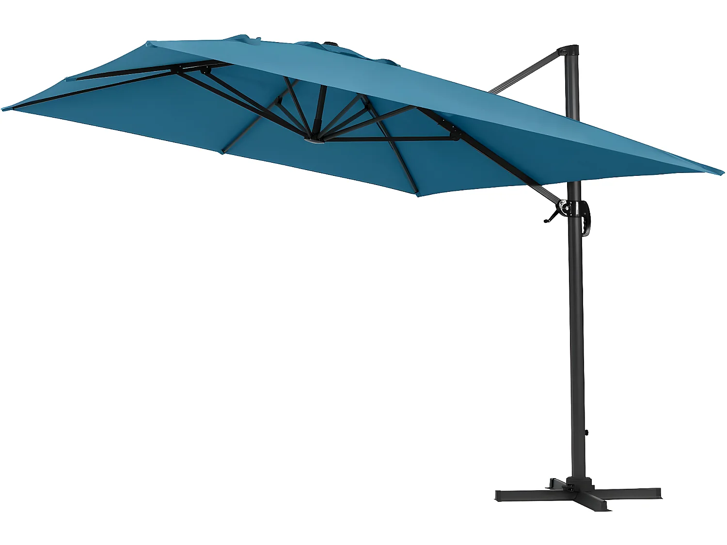 Parasol déporté "Sun 4" - 3 x 4 m - Bleu