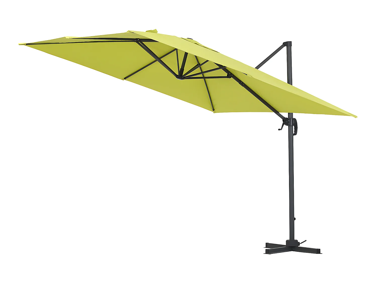 Parasol jardin déporté alu "Sun 3" 3 x 3 m - Vert