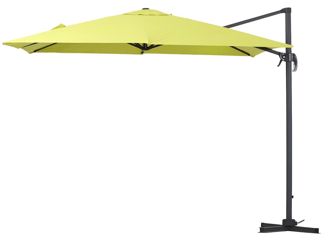 vente unique Parasol jardin déporté alu "Sun 3" 3 x 3 m - Vert
