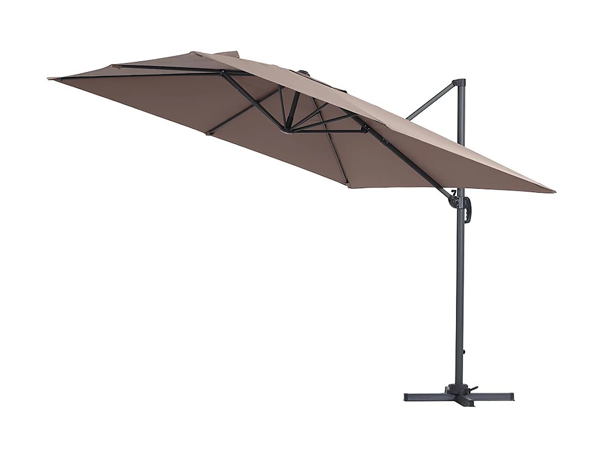 Ombrellone da giardino decentrato in alluminio SUN 3 - Quadrato - 3 x 3 m - Talpa