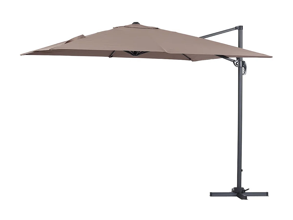 Parasol déporté "Sun 3" - 3 x 3 m - Taupe