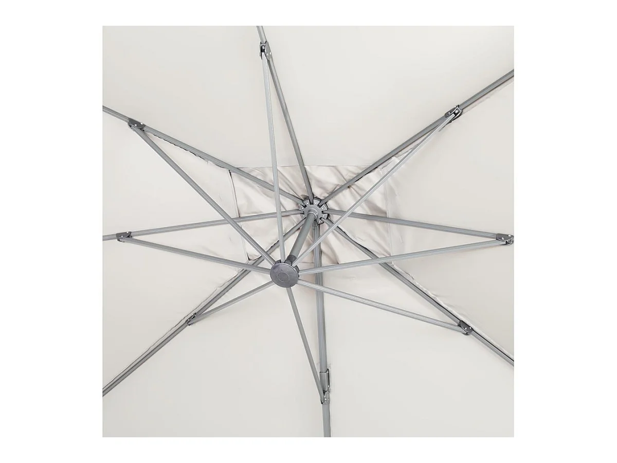 Guarda-sol deslocado de alumínio "Sun 4" retangular 3x4m - cor cru