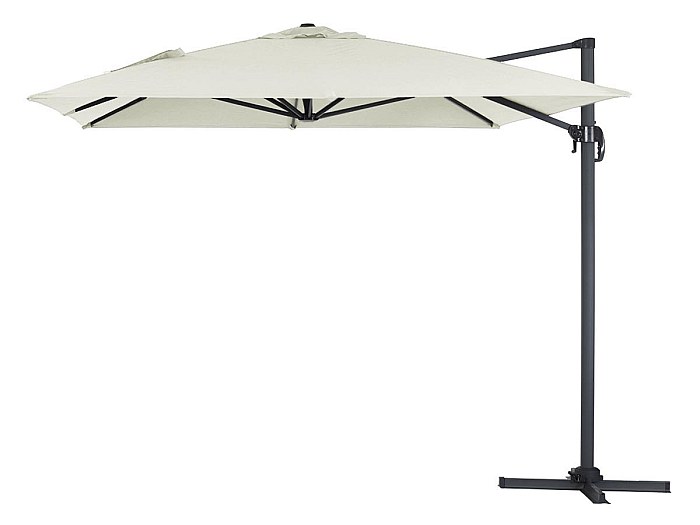 Habitat Et Jardin Parasol Jardin Déporté Alu Sun 3 - Carré - 3 X 3 M - Taupe - Parasol - Rue Du Commerce