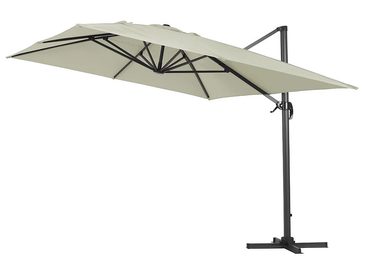 Parasol ogrodowy "Sun 4" - Z aluminium - Prostokątny - 3 x 4 m - Ecru