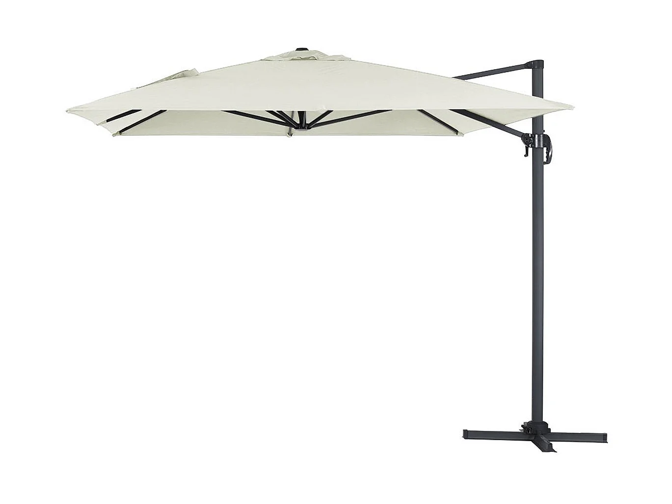 Ampelschirm aus Alu "Sun 4", 3 x 4 m - Ecru