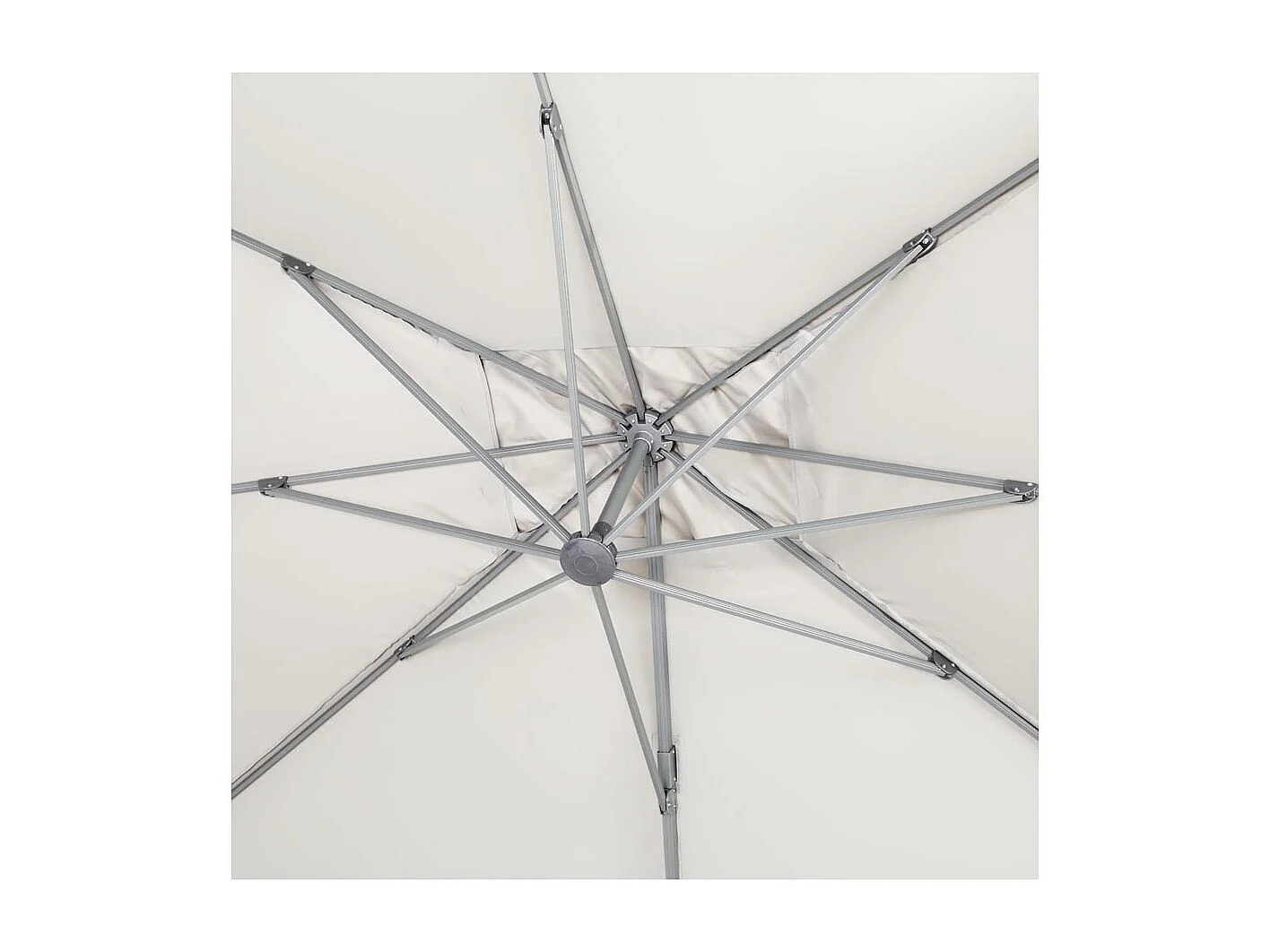 Ampelschirm aus Alu "Sun 4", 3 x 4 m - Ecru