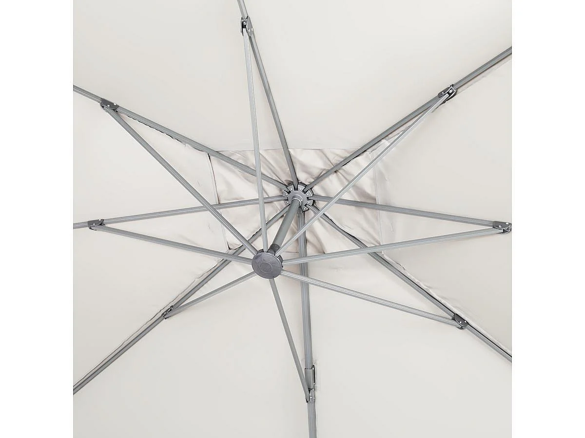 Ombrellone decentrato in alluminio SUN 4 - Rettangolare - 3 x 4 m - Ecru