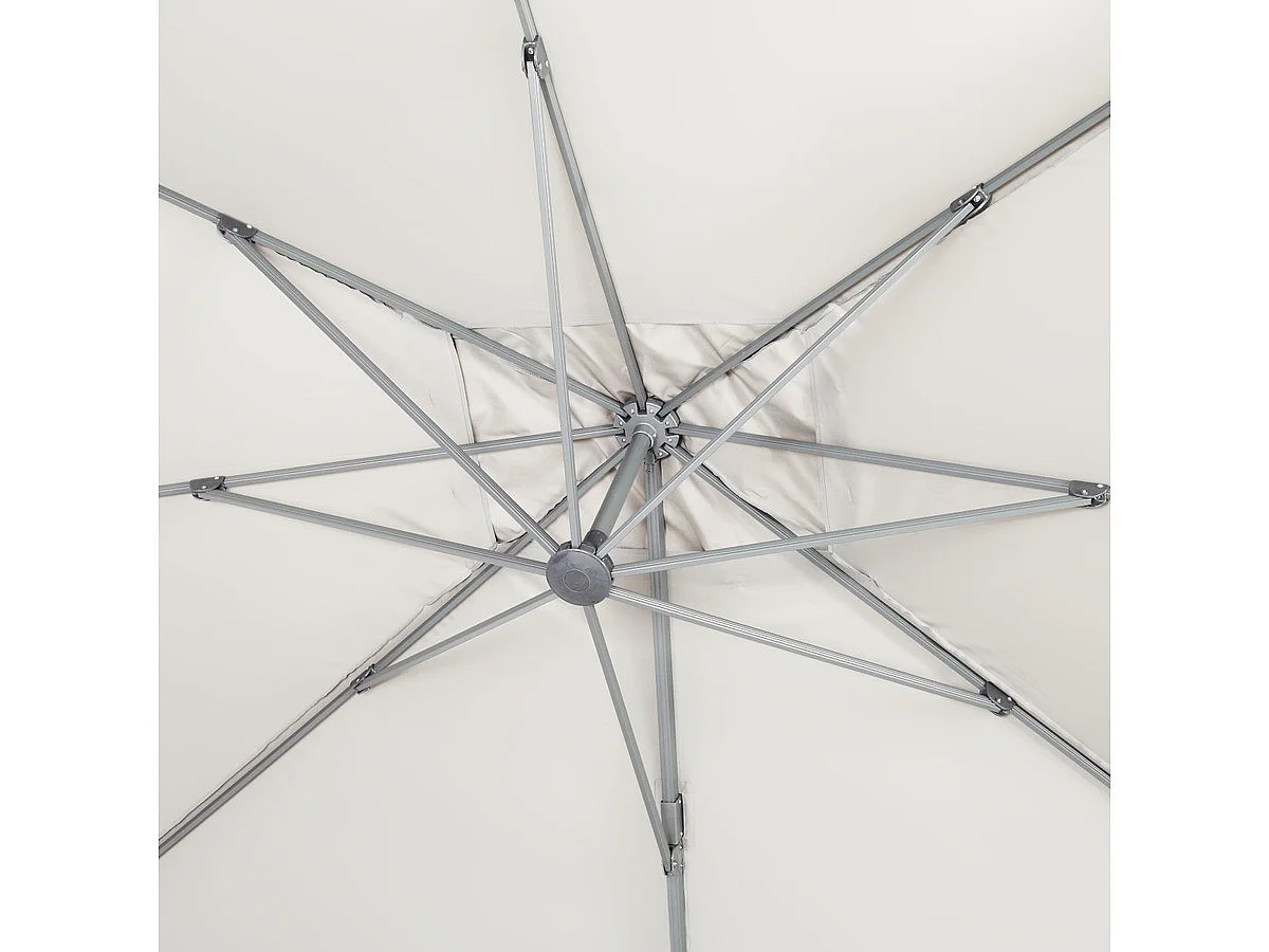 Parasol Lateral de jardín en aluminio - Sun 4- Rectangular- 3 x 4 m -Crudo-  lastre incluido