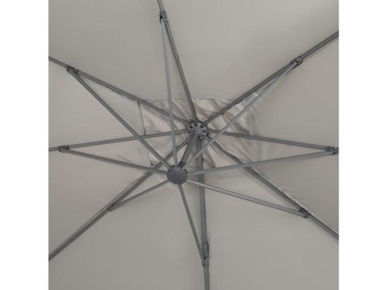 vente unique Parasol jardin déporté Alu "Sun 4 " - Rectangle - 3 x 4 m - Gris - Dalles à lester incluses