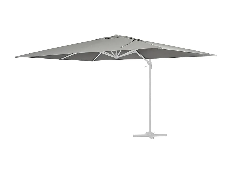 Toile parasol déporté "Sun 3" - 3 x 3 m - Gris clair