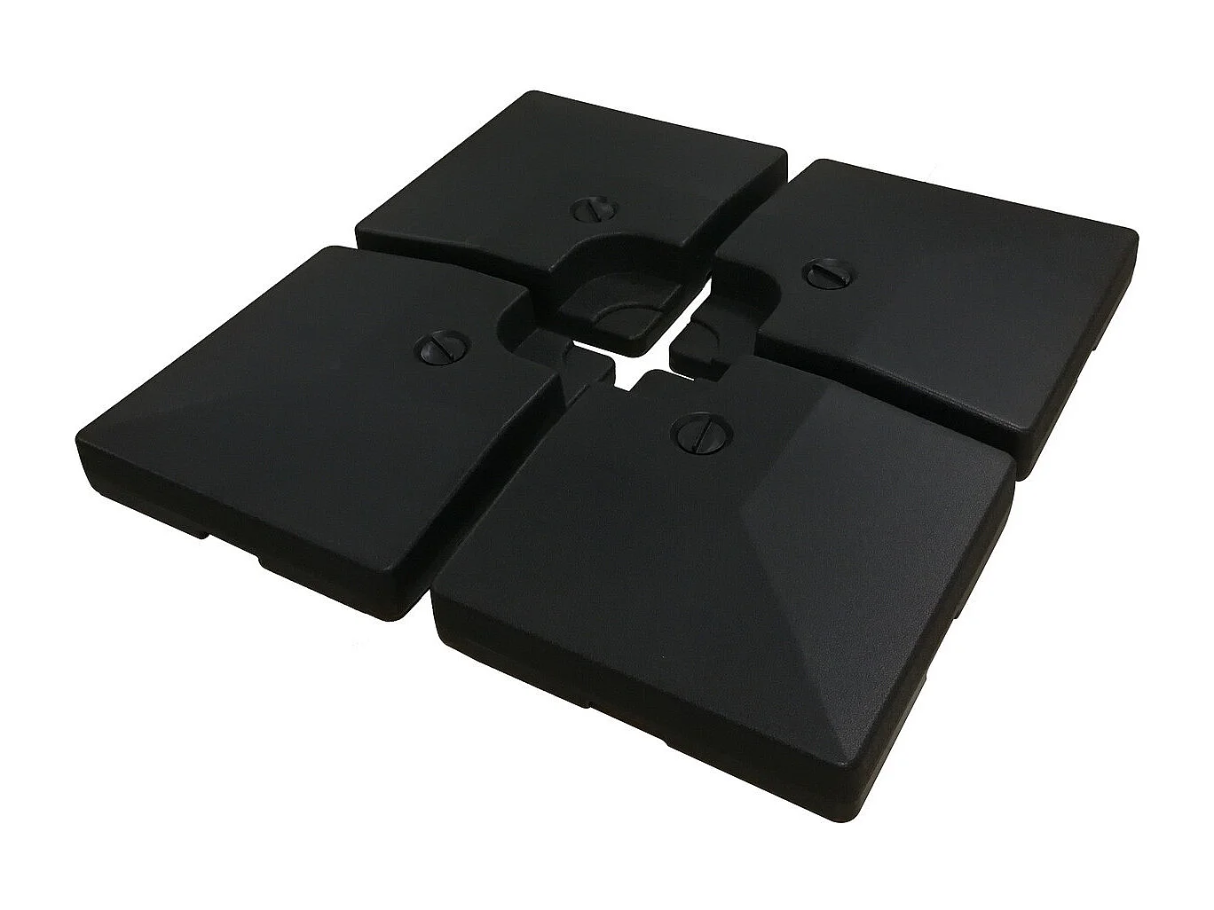 Ombrellone da giardino a sospensione "Sun 3 " - Quadrato - 3 x 3 - Nero - Base inclusa