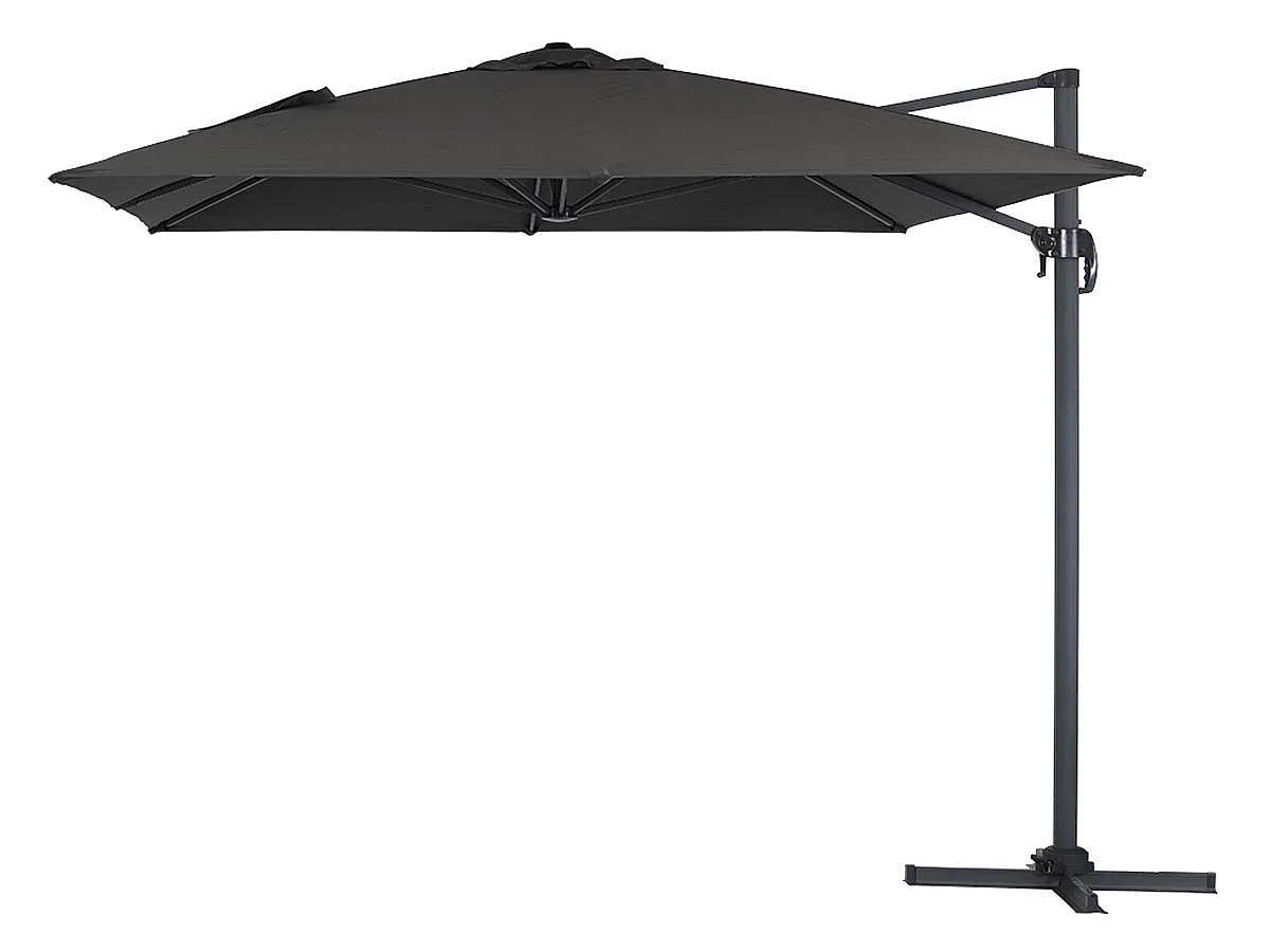 Parasol ogrodowy "Sun 4" - Z aluminium - Prostokątny - 3 x 4 m - Czarny