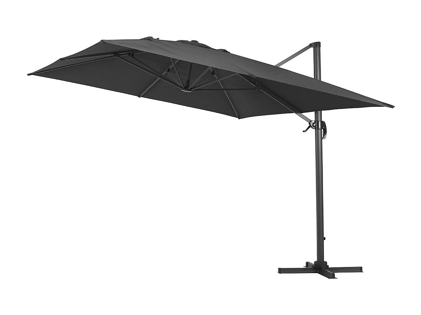 Parasol Lateral de jardín en aluminio - Sun 4- Rectangular- 3 x 4 m - Negro