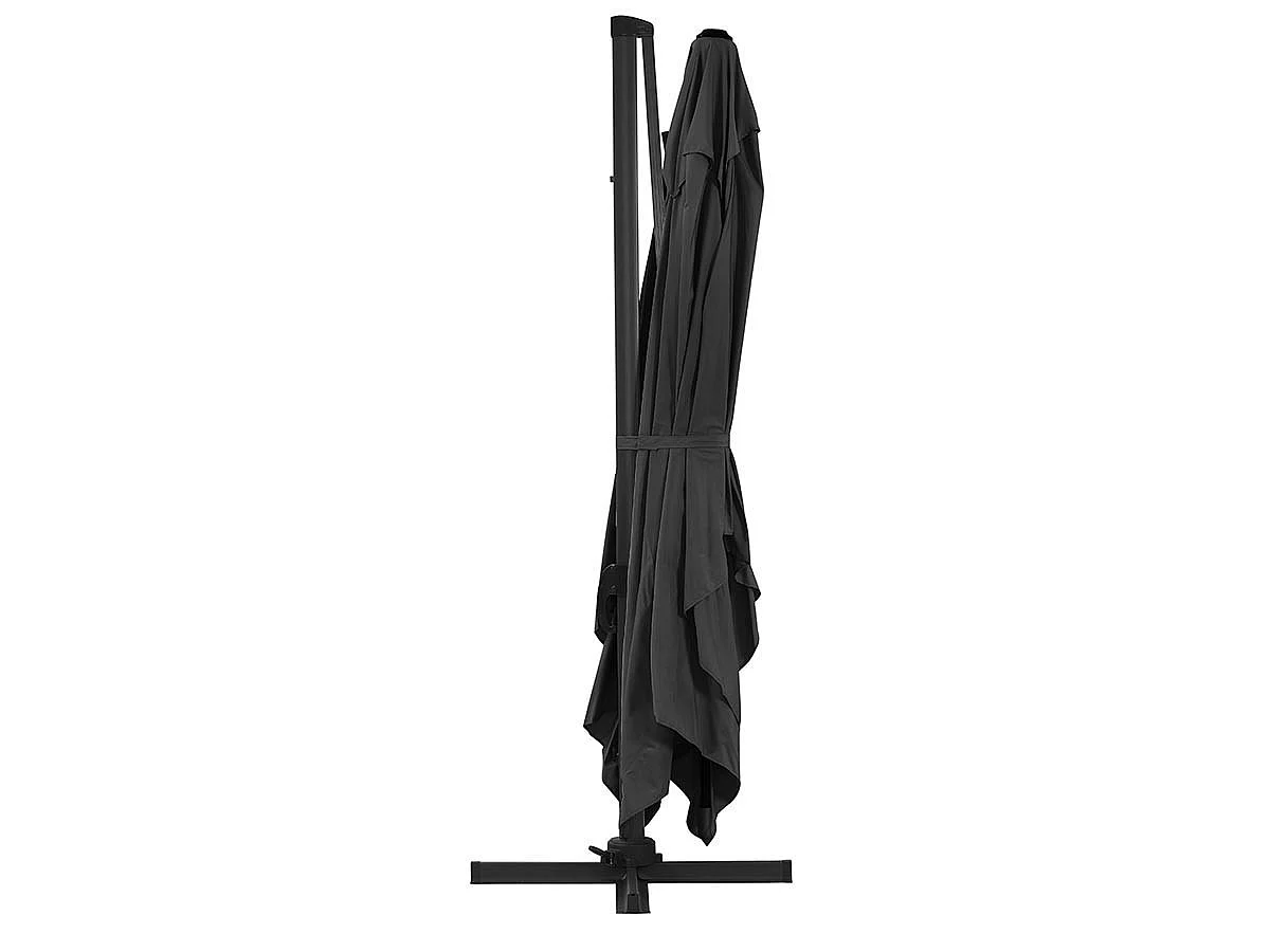 Parasol de jardin déporté en aluminium "Sun 4" - 3 x 4 m - Noir