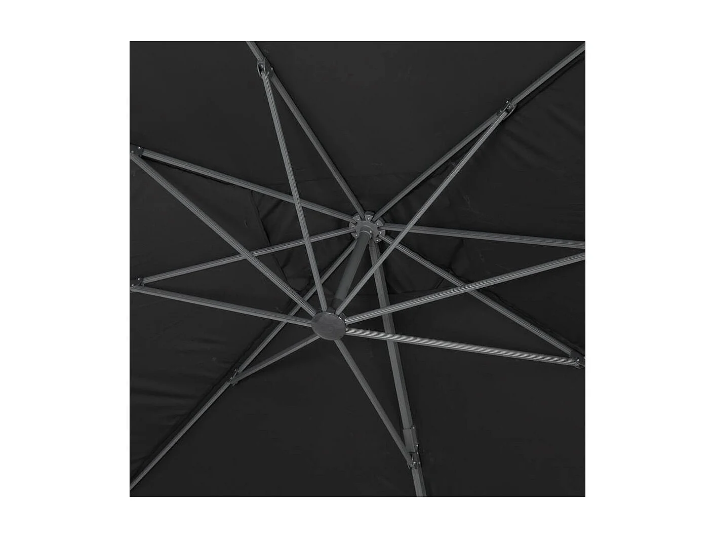 Parasol Lateral de jardín Alu "Sun 4" – Rectangular – 3 x 4 m – Negro + funda protectora