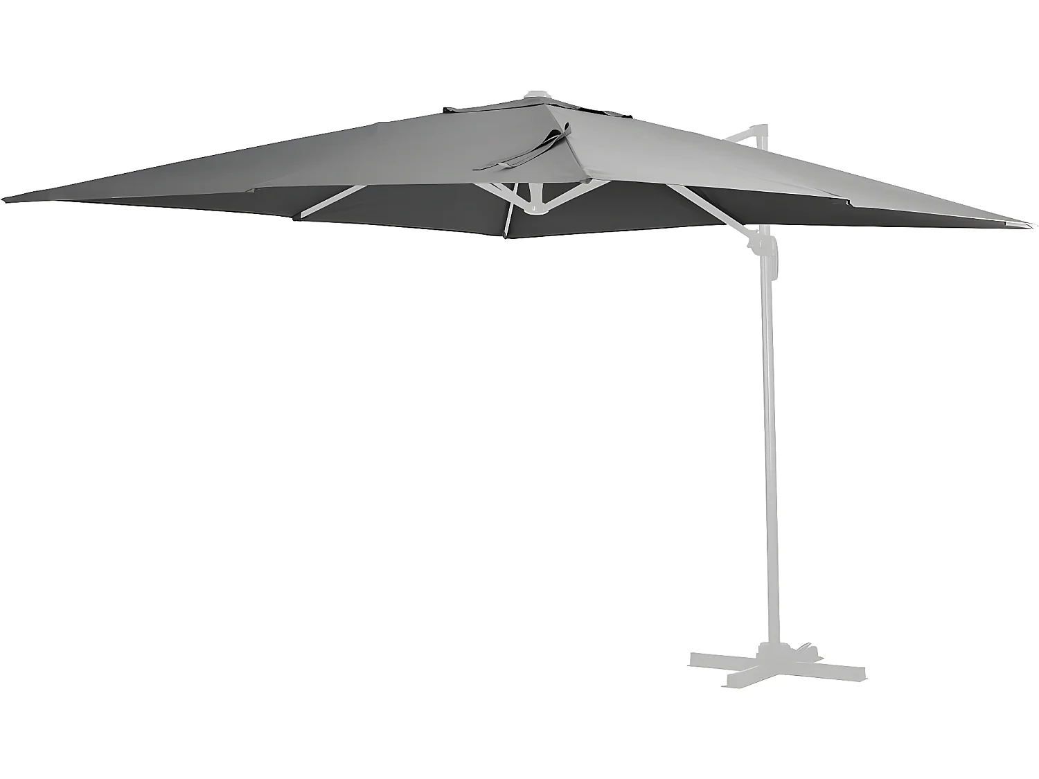 Vervangend doek voor "Sun 4" zweefparasol - 3 x 4 m - Grijs