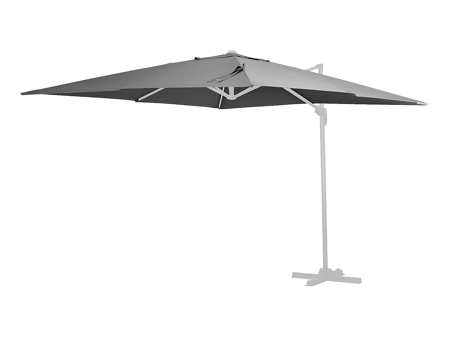 Toile parasol déporté "Sun 4" - 3 x 4 m - Gris