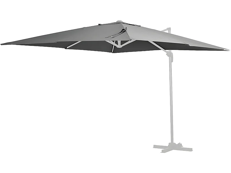 Toile parasol déporté "Sun 4" - 3 x 4 m - Gris