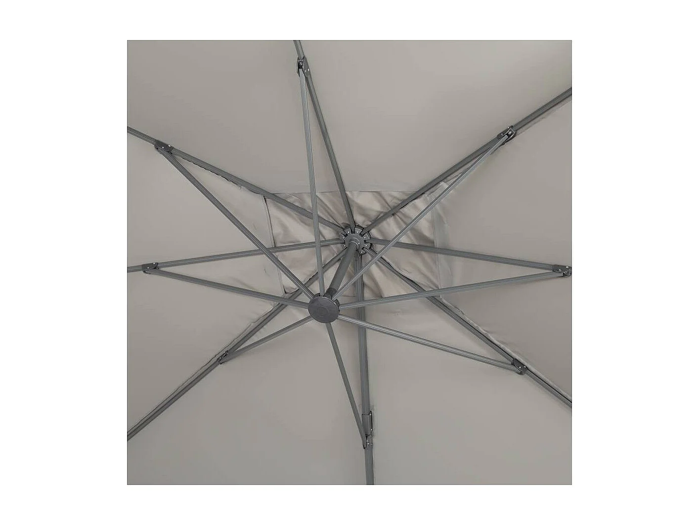 Guarda-sol de jardim offset em alumínio "Sun 4" - Retângulo - 3 x 4 m + Capa protetora - Cinza