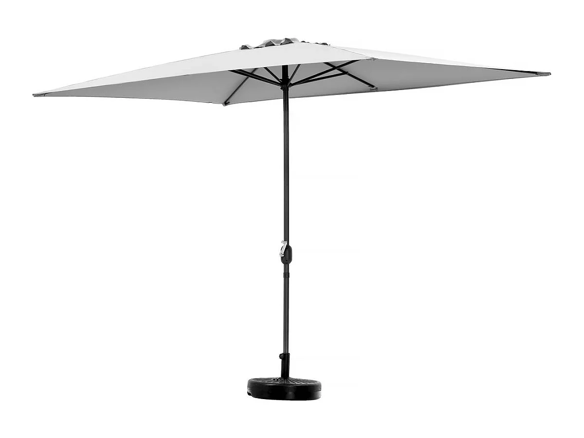 Tuinparasol "Sol 2" rechthoekig 2x3m grijs anti-UV en waterbestendig