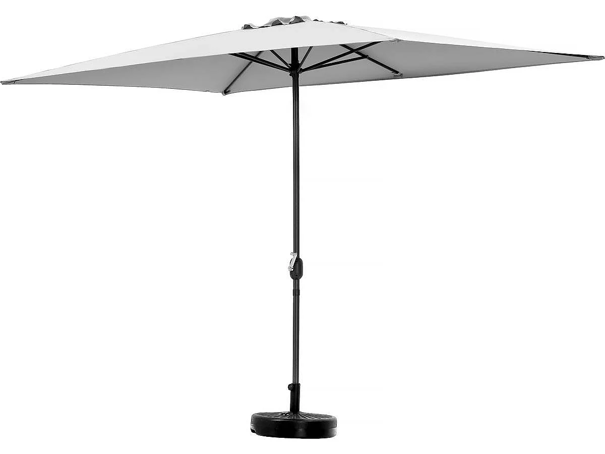 Tuinparasol "Sol 2" rechthoekig 2x3m grijs anti-UV en waterbestendig