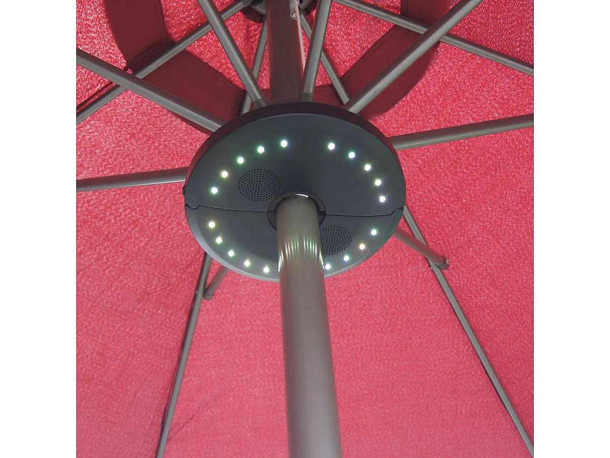 Eclairage de jardin "Umbrella" pour parasol - Enceinte arceau