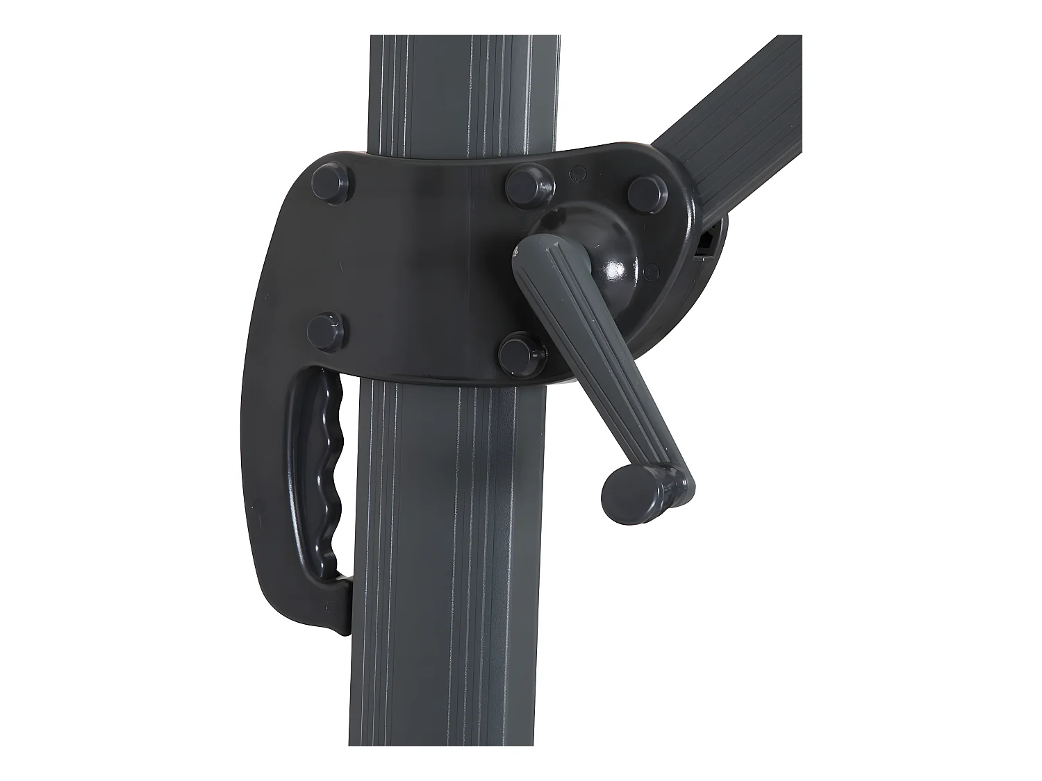 Sun 4 Alu zweefparasol - Rechthoekig 3x4m - Taupe met inbegrepen tegels om te verzwaren