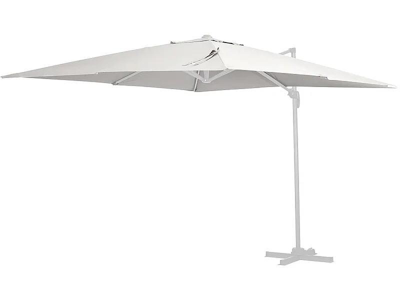 Toile parasol déporté "Sun 3" - 3 x 3 m - Ecru