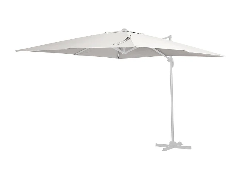 Doek parasol vrijhangend tuin zweefparasol "Sun 3" - 3 x 3 m - Ecru