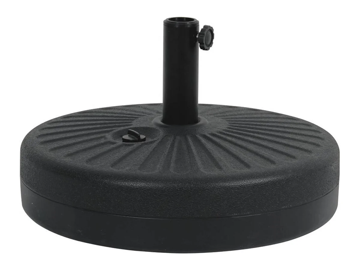 Zwarte ronde tegel voor tuinparasol met gemakkelijke gewichtsverdeling