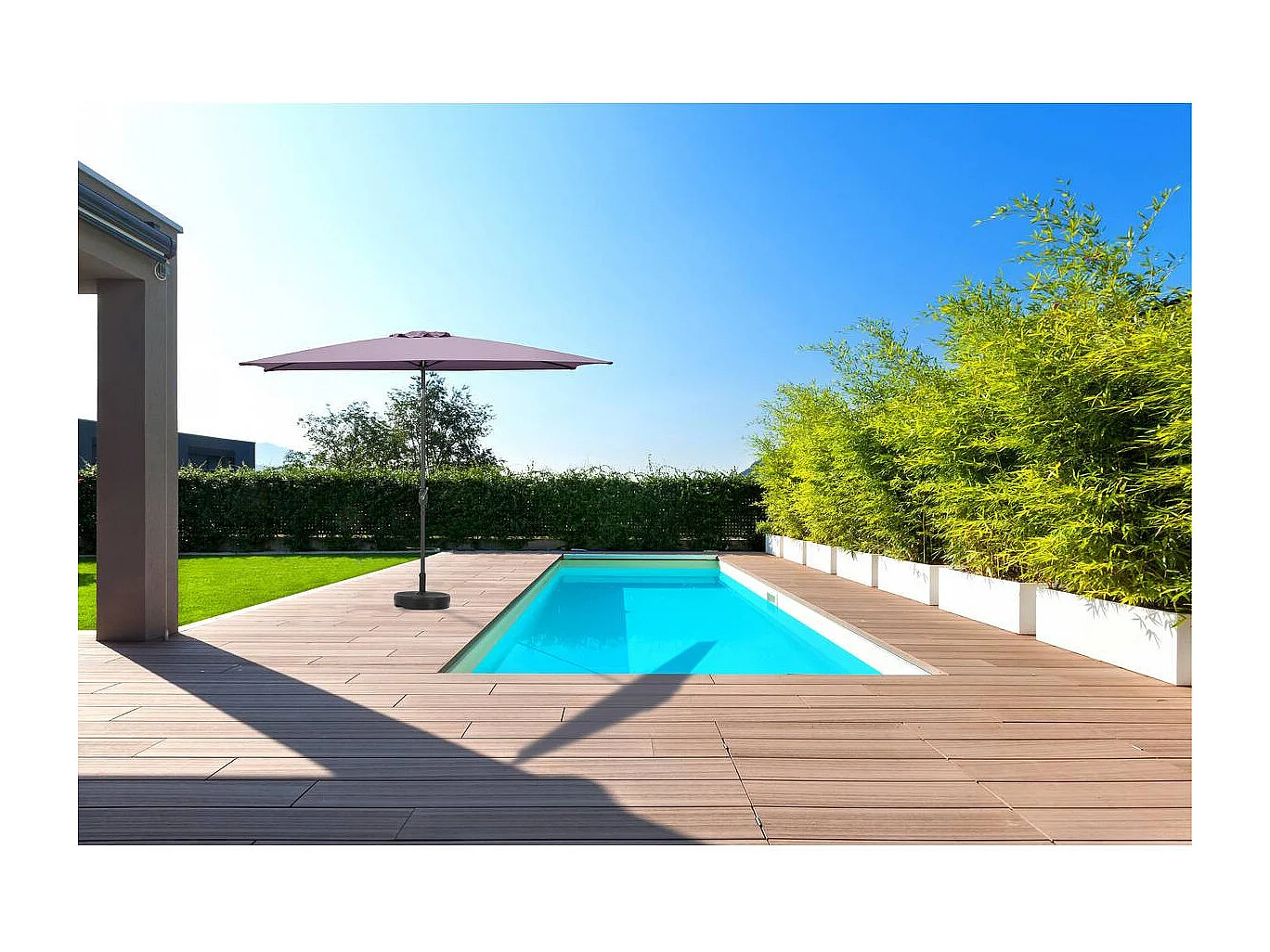 Parasol rectangulaire inclinable "Sol 2" - 2 x 3 m - Violet