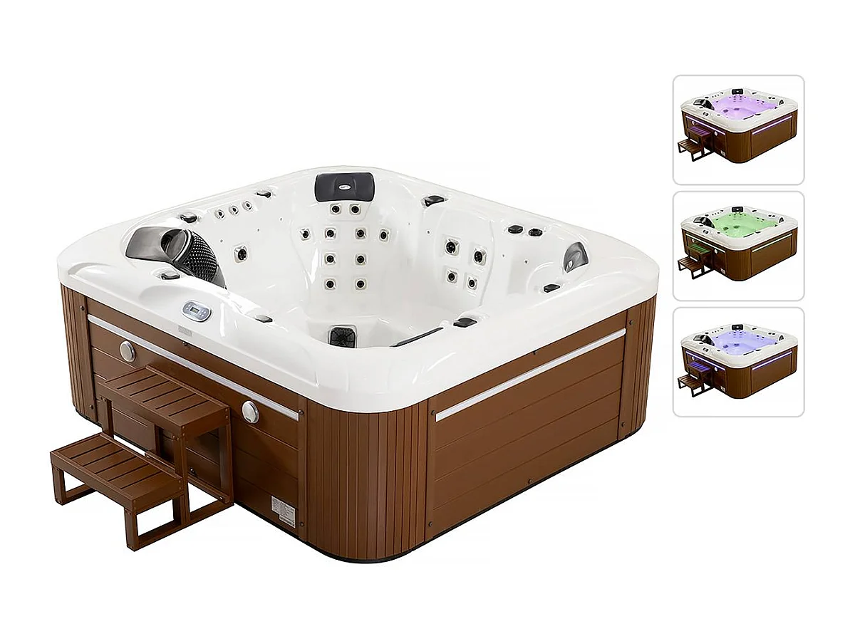 Spa LED "Bora-Bora" 6 lugares com sistema Balboa e alto-falantes Bluetooth integrados