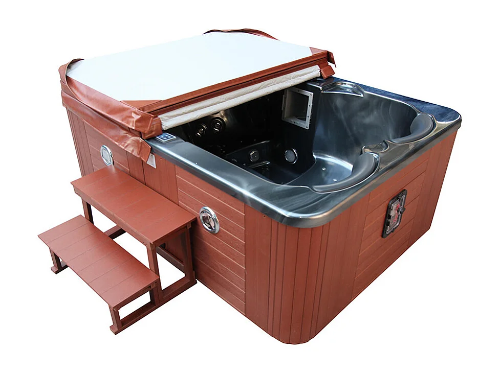 Spa "Fidji" 4 places - Cuve gris - système Balboa + station d'Iphone intégré - 210x152x81 cm