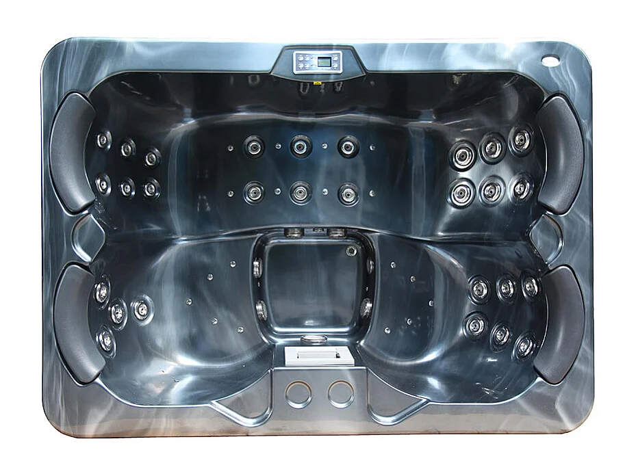 Spa "Fidji" 4 places - Cuve gris - système Balboa + station d'Iphone intégré - 210x152x81 cm