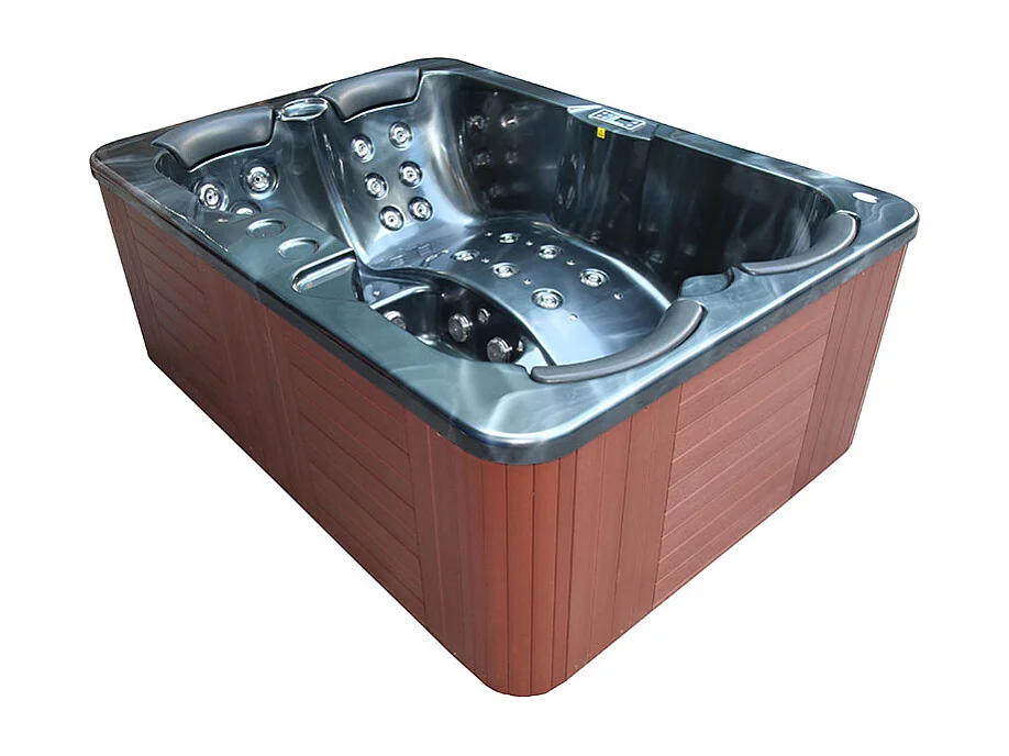 Spa "Fidji" 4 places - Cuve gris - système Balboa + station d'Iphone intégré - 210x152x81 cm