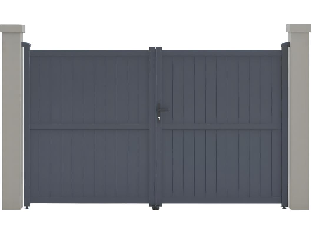 Aluminium poort "Maurice" grijs 299,5 x 180,9 cm