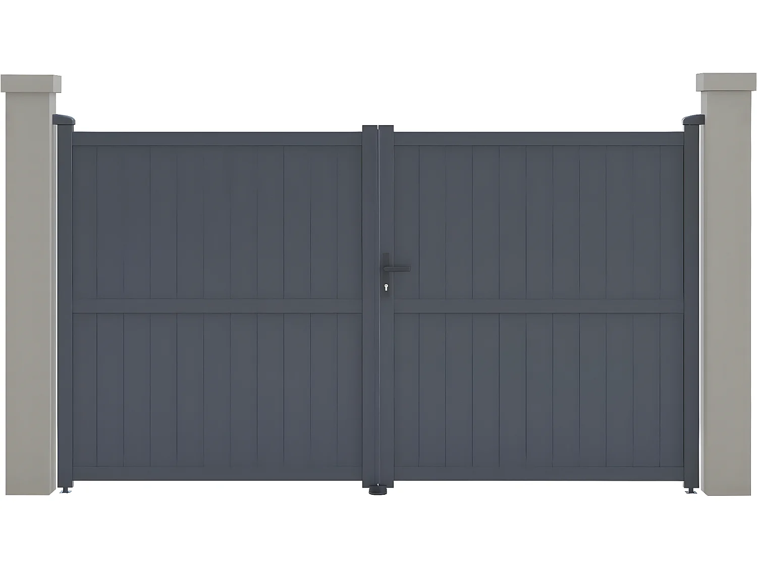 Portão de alumínio "Maurice" - 299,5 x 155,9 cm - Cinza