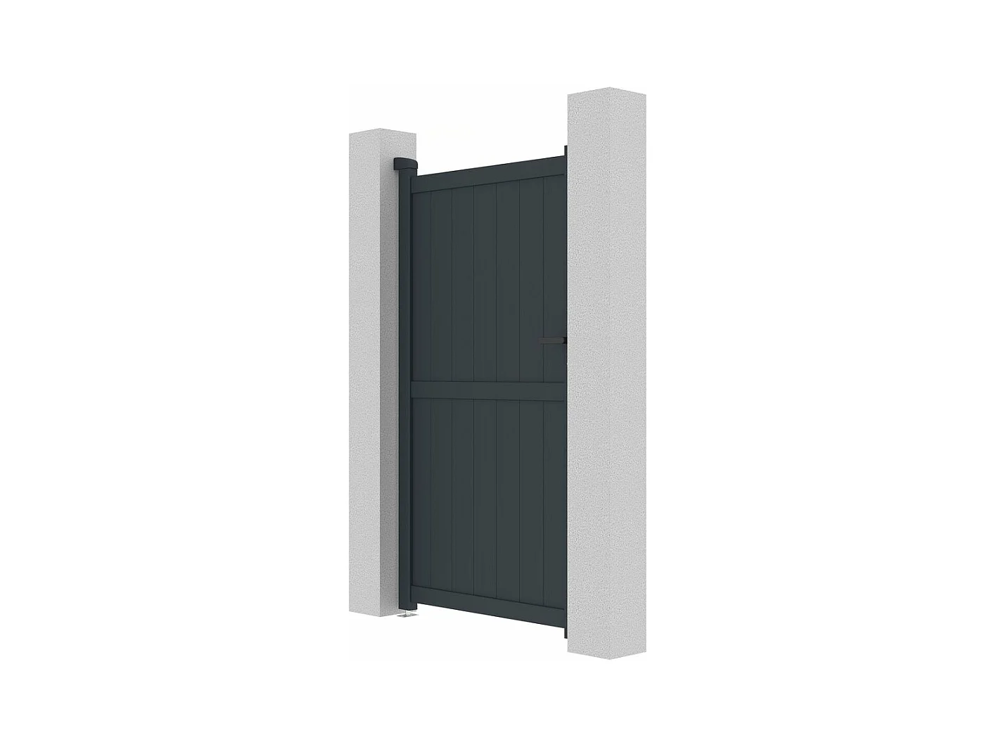 Puerta jardin "Maurice" - 101.2 x 180.9 cm - Gris