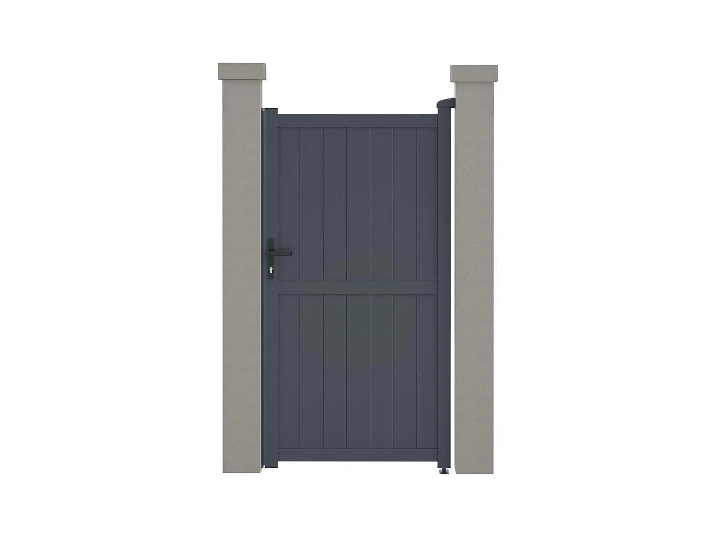 Aluminium tuinpoort "Maurice" grijs 101,2 x 180,9 cm